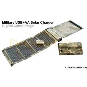   Military USB+AA Folding Solar Charger Cell Phones & Accessories
