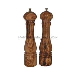  Naturally Med Olive Wood Salt and Pepper Mill (Pair 