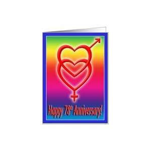  78th Anniversary Hearts in Love Card Health & Personal 