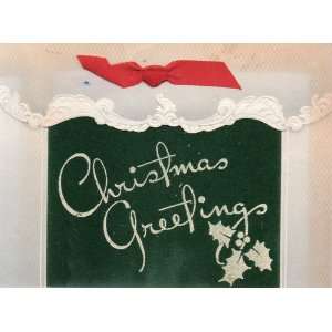   Christmas Greetings, Artistic Card, #401, Made in USA 