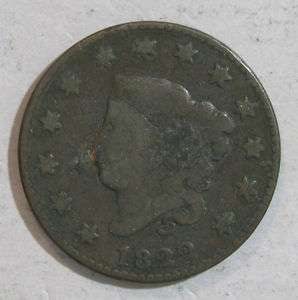 1822 VG Coronet Head Large Cent  