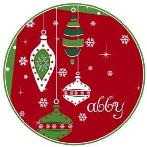  FESTIVE ORNAMENTS PERSONALIZED CHILDRENS PLATE: Home 