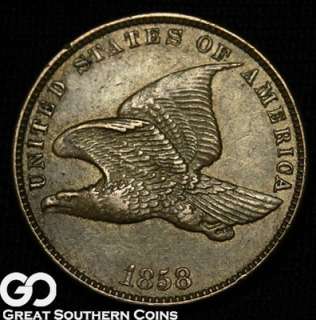 1858 Flying Eagle Cent SMALL LETTERS CHOICE AU  