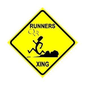  RUNNERS CROSSING sign * street sport athlete: Home 
