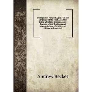   of the Several Editors, Volumes 1 2 Andrew Becket Books