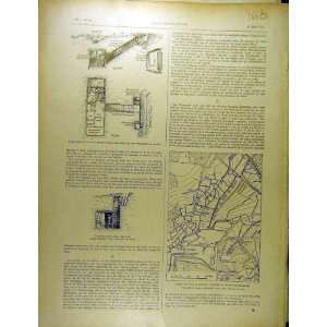  1915 Trenches Plan Trench War Ww1 French Print Map: Home 