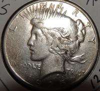 high grade Key date 1925 S peace silver dollar  