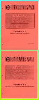 Rowe MMCD 2 Jukebox Service & Parts Manuals  