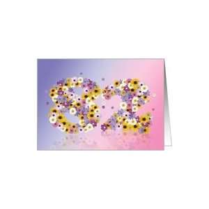  82nd birthday with daisy flower numbers Card Toys & Games