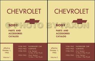 Impala Bel Air El Camino Body Parts Book 1958 1959 1960 1961 1962 1963 