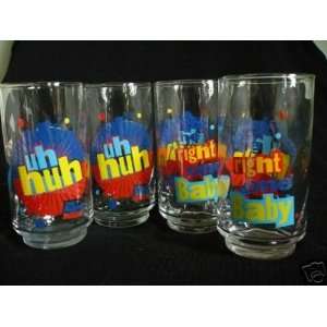  DIET PEPSI GLASSES (4ct Set) Uh Huh You Got the Right 