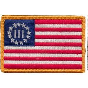  Three Percenter Tactical Patch   Red, White & Blue 
