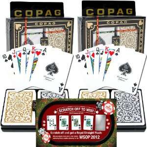   of CopagT Playing Cards blk/gold + 2012 WSOP Entry 