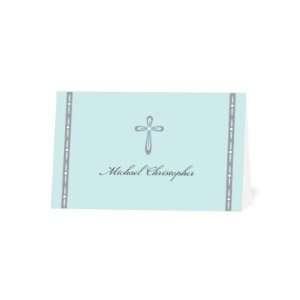  Thank You Cards   Pearl Border Lightest Turquoise By Le 