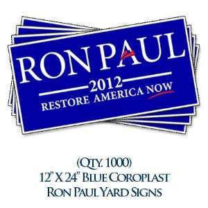   (Qty. 1000) 12X24 Blue Ron Paul Yard Signs: Home & Kitchen