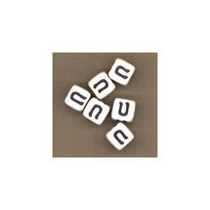  Alphabet Beads Letter U 12mm Cube, 12pcs: Office Products