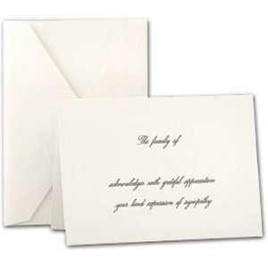   Co. Pearl White Sympathy Acknowledgment Note Cards