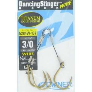 Dancing Stinger Gold Titanium Size 3/0 w/Wire Loop 3per pk  