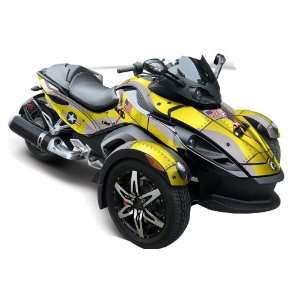   Can Am BRP Spyder Graphic Decal Wrap Kit   Tbomber: Yellow: Automotive