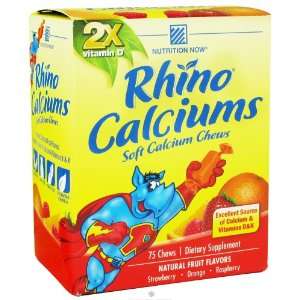 Nutrition Now Childrens Supplements Rhino Calciums, Assorted Fruit 