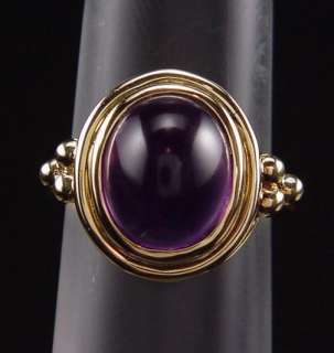 GORGEOUS DESIGNER TEMPLE ST. CLAIR 18K 5CT AMETHYST COCKTAIL RING SIZE 