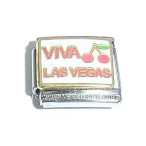  Viva Las Vegas Italian Charm Bracelet Jewelry Link 