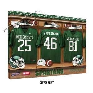  Michigan State Spartans Personalized Football Locker Room 