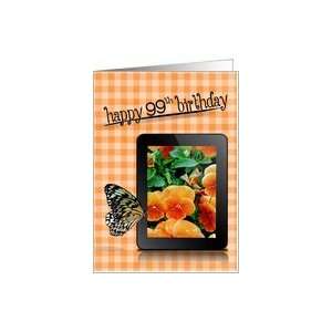  99th birthday, butterfly, pansy, flower Card Toys & Games