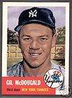 1953 Topps 43 Gilbert James McDougald New York Yankee  