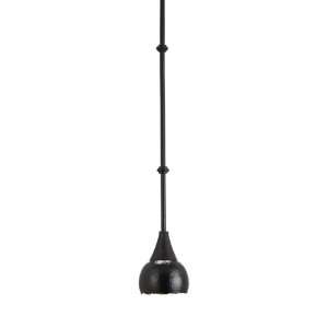Currey and Company 9145 Worktop   One Light Small Pendant, Satin Black 