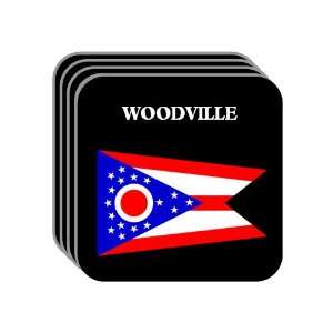 US State Flag   WOODVILLE, Ohio (OH) Set of 4 Mini Mousepad Coasters