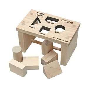  Wooden Toys   Shape Sorter Bench Wooden Toy: Toys & Games