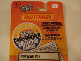 Matchbox (Car & Driver) Porsche 959 158 (Macau 87)  