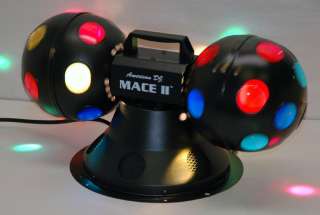 American DJ   MACE II Dual Rotating Color Ball Effects Light w/ Spare 