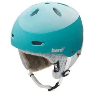 Bern Womens EPS Brighton Helmet   Gloss Surf Blue w/ Grey Knit S   54 
