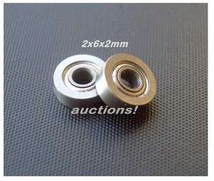   BEARING 2 x 6 x 2mm 2x6x2mm METAL SHIELD NEW 2pc KYOSHO TAMIYA XMODS