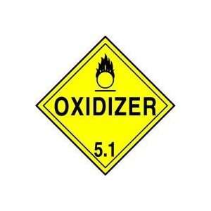 DOT Placards OXIDIZER (W/GRAPHIC) 10 3/4 x 10 3/4 PF Cardstock (QTY 