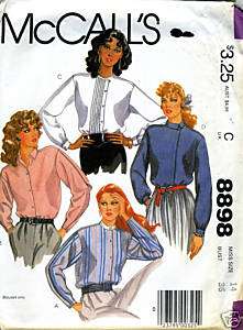 Misses Size 14 Blouse Sewing Pattern McCalls 8898  