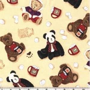  45 Wide Boyds Bears Hot Cocoa Fabric By The Yard Arts 
