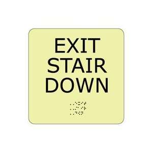 Glow Braille   Exit Stair Down  Industrial & Scientific