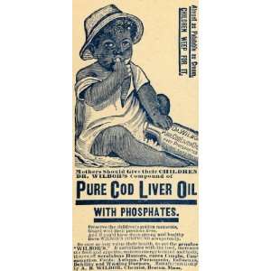 1892 Ad Wilbor Chemist Cod Liver Oil Phosphates Baby   Original Print 