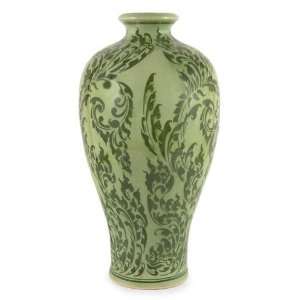  Celadon ceramic vase, Veganism Home & Kitchen