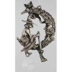  Pewter Witch on Moon Sun Catcher 