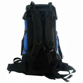 New 60+10 UL Internal Frame Camping Hiking Backpack Blue