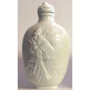  Wise Man ~ Porcelain Snuff Bottle: Home & Kitchen