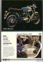 1964 64 DUCATI DIANA 250 250cc Single MOTORCYCLE CARD  
