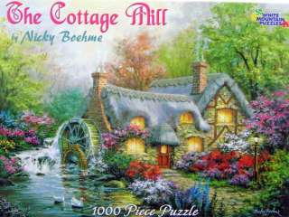 COTTAGE MILL by NICKY BOEHME 1000 PIECE WHITE MOUNTAIN JIGSAW PUZZLE 