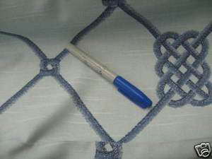 Fabric Portfolio Textiles Blue Chain Link Linen O214  