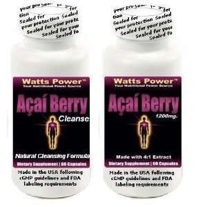  Power Pure  Acai Berry 1200mg PDS & Acai Berry Extreme Cleanse 