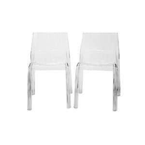  Wholesale Interiors Charo Acrylic Clear Chair Set of 2 